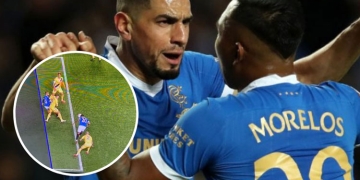 Alfredo Morelos y la polémica jugada de Rangers FC en la Europa League