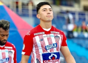 Fabián Ángel y su primer gol como profesional con Junior