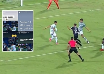 Jugadores del Deportivo Cali y sus airados reclamos por el arbitraje contra Nacional