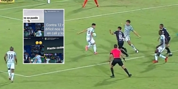 Jugadores del Deportivo Cali y sus airados reclamos por el arbitraje contra Nacional
