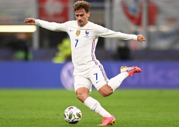 Los guayos que usó Griezmann en su partido 100 con Francia
