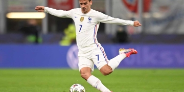 Los guayos que usó Griezmann en su partido 100 con Francia