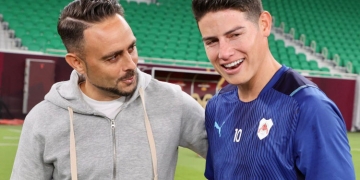 ¿Quiénes visitaron a James antes de su primera final con Al Rayyan?