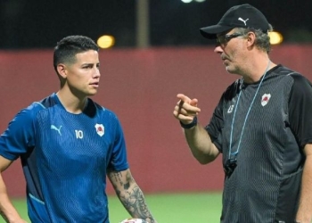 james Rodríguez y Laurent blanc