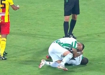 Durísima imagen en el Atanasio: la fea lesión de Baldomero Perlaza
