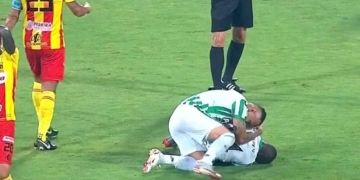 Durísima imagen en el Atanasio: la fea lesión de Baldomero Perlaza