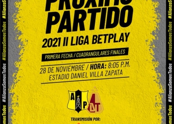 Ver en vivo Alianza Petrolera vs Tolima por la fecha 1 del Cuadrangular Semifinal de la Liga BetPlay