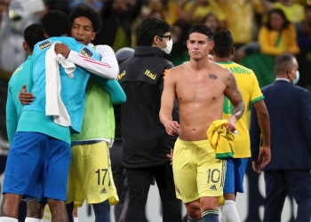 El cambio de camiseta de James en Brasil