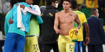 El cambio de camiseta de James en Brasil