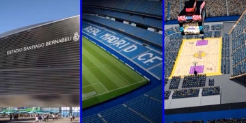 Santiago Bernabéu: Césped y escenario retráctil para otros deportes