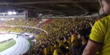 El «Fuera Rueda» al final del partido de la Selección