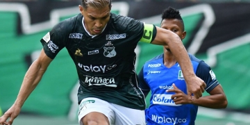 Festejo en el vestuario de Deportivo Cali y mensaje de Teo Gutiérrez