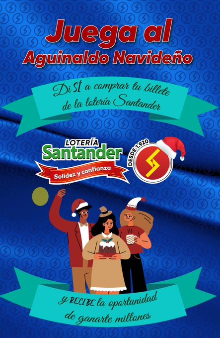 Foto tomada del Twitter oficial de la Lotería de Santander