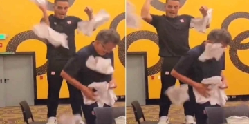 El buen ambiente del camerino de América con Osorio