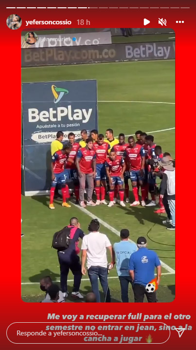 Yéferson Cossio, DIM, Deportivo Independiente Medellín, DaleRojo, Liga BetPlay 2022-I, Deportes Tolima, anuncio