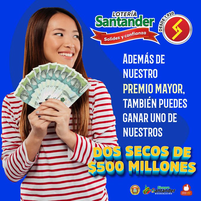 Foto tomada del Twitter de la Lotería de Santander