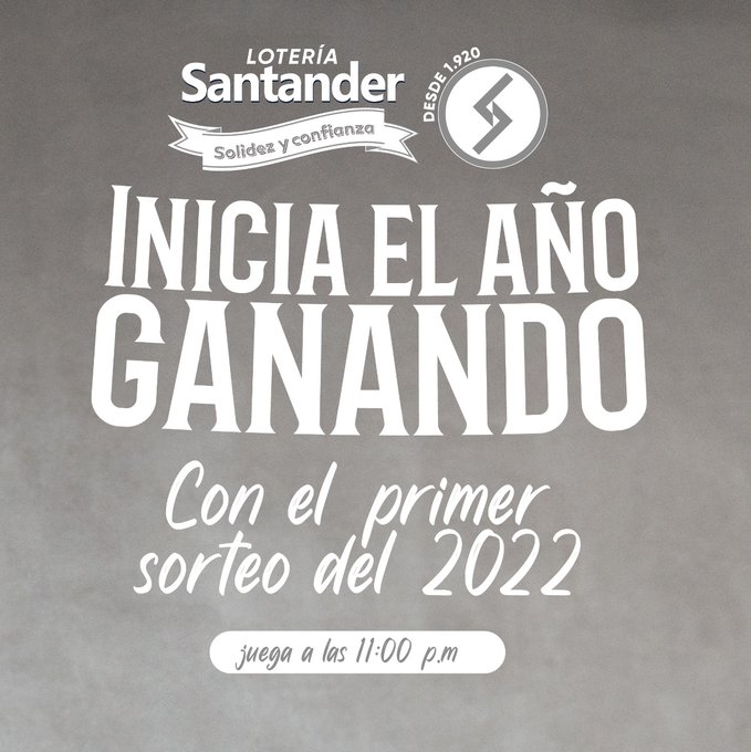 Foto tomada del Twitter de la Lotería de Santander