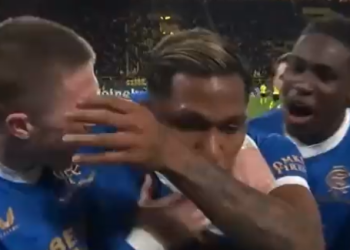 La eufórica celebración de Alfredo Morelos: ¡Madrazo incluido!