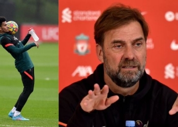 luis diaz y jurgen klopp