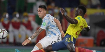 Formaciones titulares: Argentina vs. Colombia, Eliminatorias