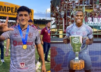 hon Arias y Gemán Cano celebran título con Fluminense