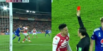 Terror en Santa Fe: Error de Herrera, gol de Millonarios y expulsión de Anchico