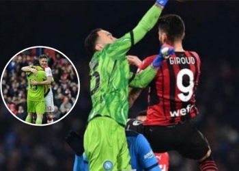 David Ospina y el reencuentro con Giroud: choque y gol