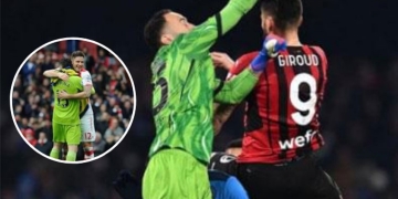 David Ospina y el reencuentro con Giroud: choque y gol