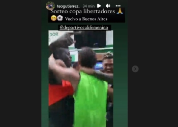 Libertadores: Jugadores del Cali festejan por el grupo que les tocó