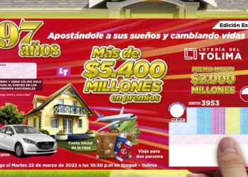 Resultado del sorteo Lotería del Tolima, 22 de marzo de 2022