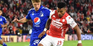 Clásico redondo para Millos: goleada a Santa Fe, otro arco en cero y liderato