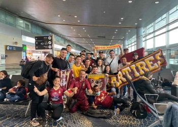Deportes Tolima: los hinchas y su banderazo en Ecuador