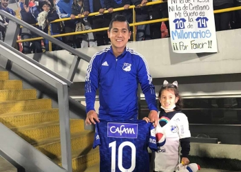 Daniel Ruiz cumplió su promesa a una pequeña hincha de Millos