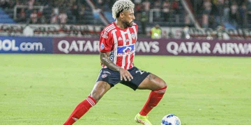 Omar Albornoz y su primer gol internacional