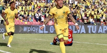 Era el tercer gol de Dayro Moreno ante el DIM, pero…