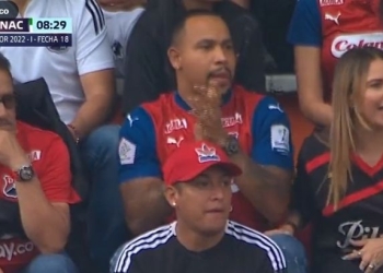Felipe Pardo, un hincha más del DIM en el Polideportivo Sur