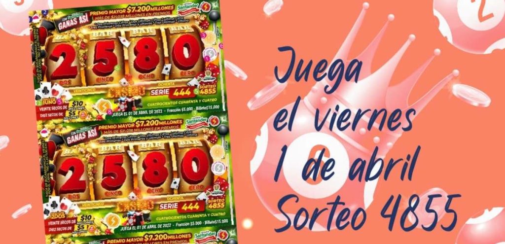 Lotería de Santander. Resultado sorteo 1 de abril 2022