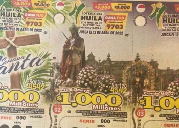 Resultado sorteo de la Lotería del Huila, 12 de abril del 2022