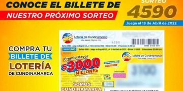 Lotería de Cundinamarca. Resultado, premio mayor y sorteo 18 de abril 2022