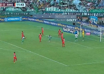 Tocata Verdolaga en el primer gol contra América