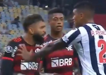 Video: el cruce entre Gabigol y Rafa Pérez en la Libertadores