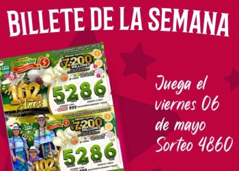Resultado sorteo Lotería de Santander, 6 de mayo 2022