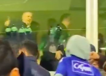 Otra óptica del roce entre hinchas de Millos y el palco de Nacional