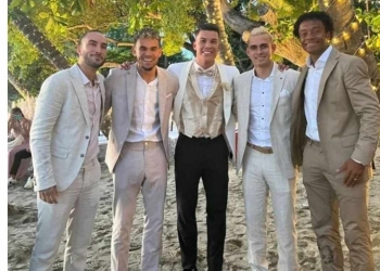 El jugador de Millonarios que fue a la boda de Mateus Uribe