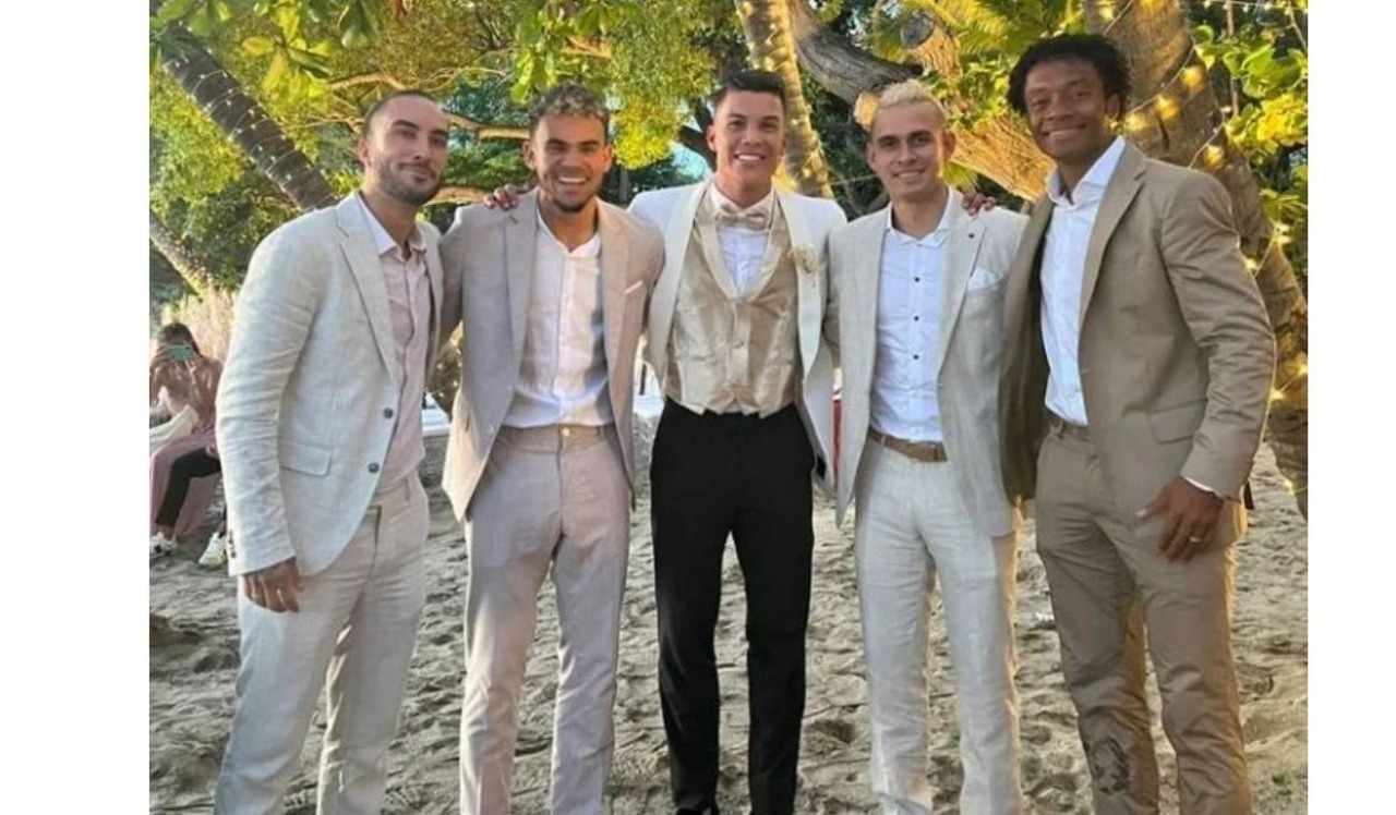 El jugador de Millonarios que fue a la boda de Mateus Uribe
