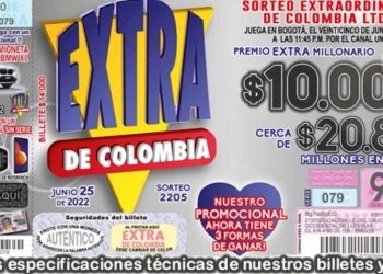 Resultado sorteo Extra de Colombia, 25 de junio 2022
