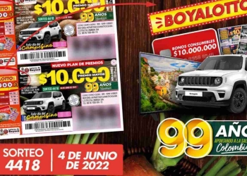 Resultado sorteo Lotería de Boyacá, 4 de junio 2022