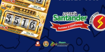 Resultado sorteo Lotería de Santander, 24 de junio 2022