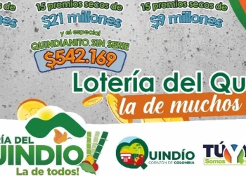 Resultado sorteo Lotería del Quindío, 23 de junio 2022