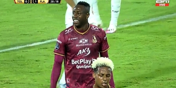 ¿Cómo no entró? Increíble la que desperdició Tolima ante Flamengo